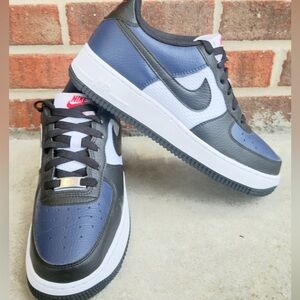 Nike Air Force 1 GS 'Midnight Navy Black Mesh'